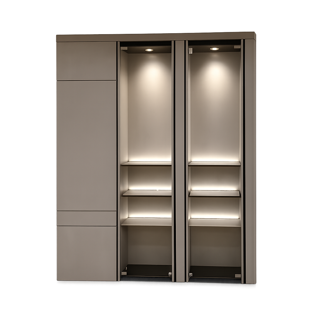 Wardrobe with Glass Showcase